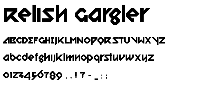 Relish Gargler font